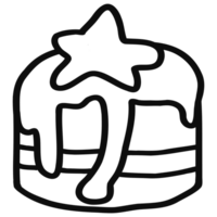 cake outline doodle hand drawn png
